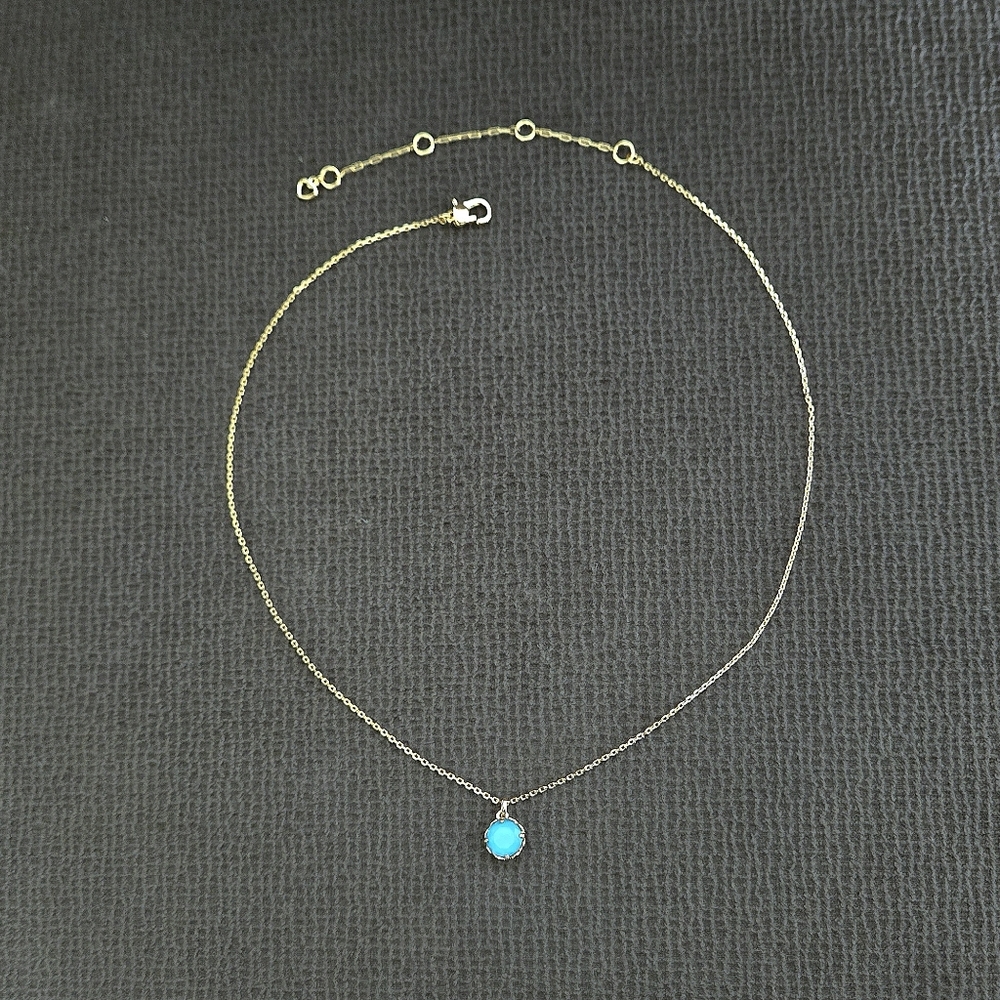 Kate Spade♠️ "That Sparkle" Turquoise🩵 Pendant Necklace - NWT - Picture 13 of 16